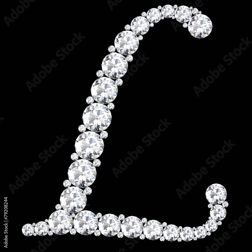 diamond letters with gemstones