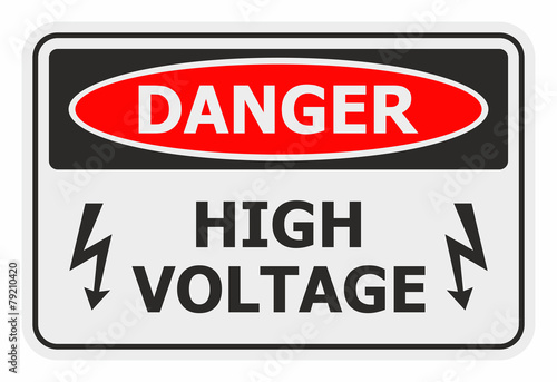 Danger High Voltage sign