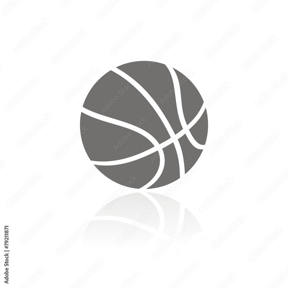 Icono balón baloncesto FB reflejo Icono balón baloncesto FB reflejo