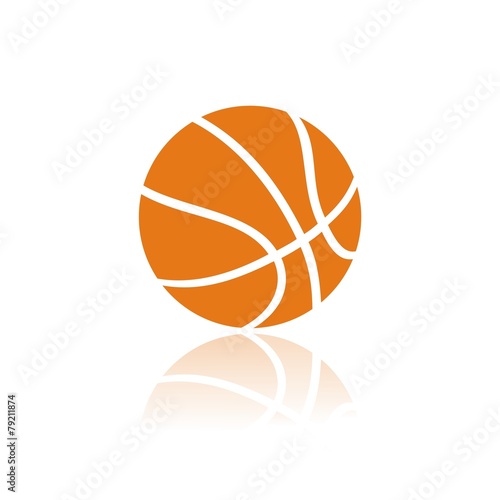 Icono balón baloncesto color FB reflejo
