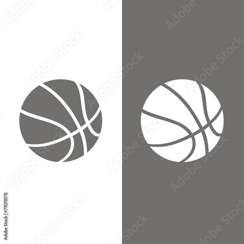 Icono balón baloncesto BN