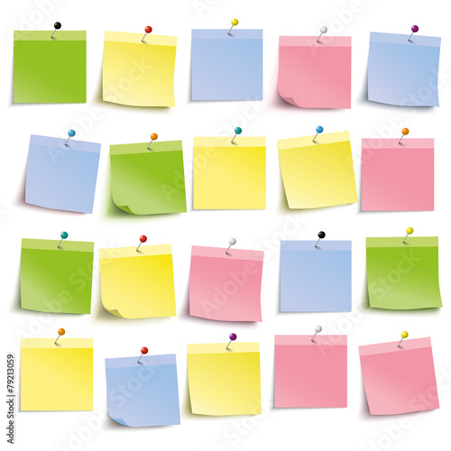 White Board Colored Sticks Pins