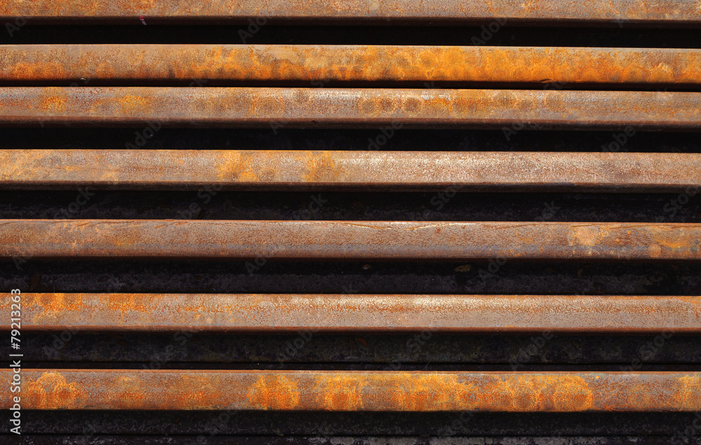 red and brown rusted railway steel. red and brown rusted railway steel.