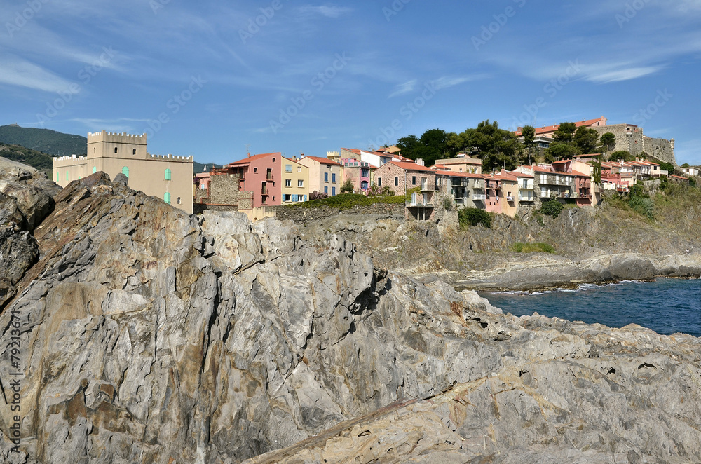 Coast of Collioure in France