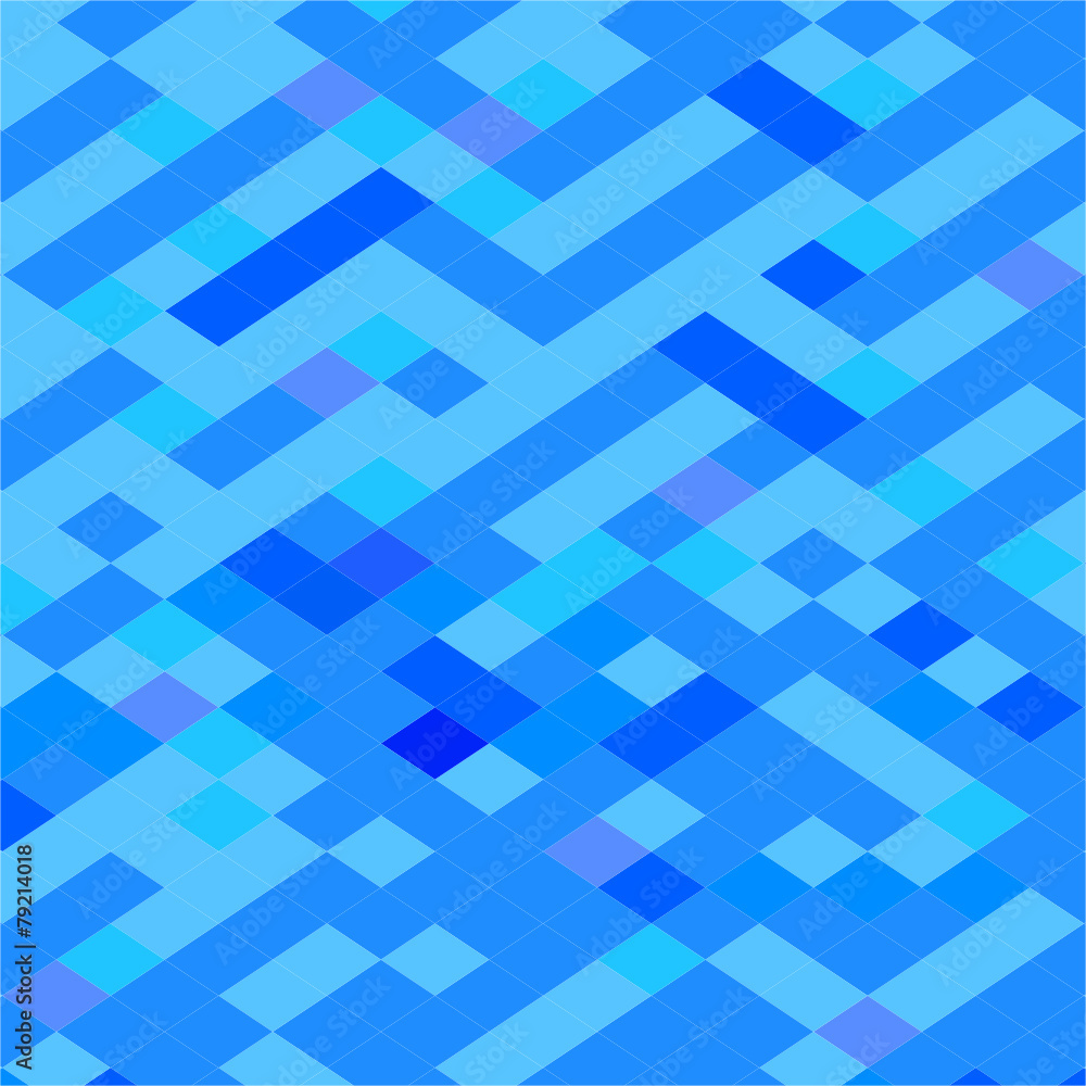 Blue Maze Abstract Low Polygon Background
