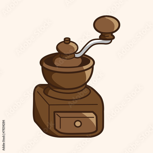 grinding coffee machine theme elements vector,eps