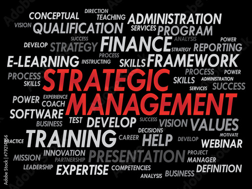 Strategic Management word cloud, business concept