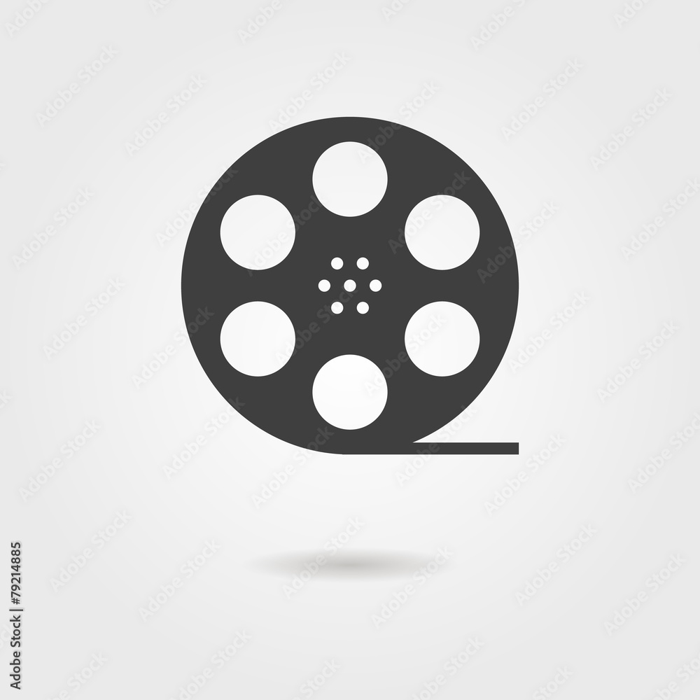 film reel icon with shadow