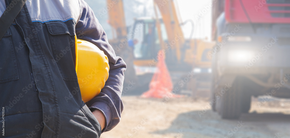 Fototapeta premium Construction worker ready for job.