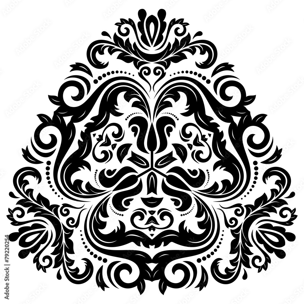 Orient  Pattern. Abstract Ornament. Black and white colors