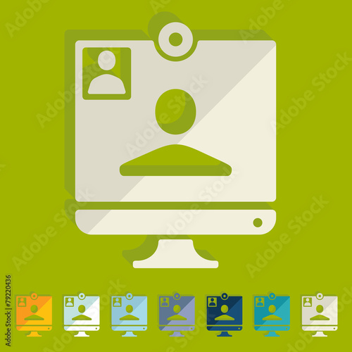 Flat design. video call