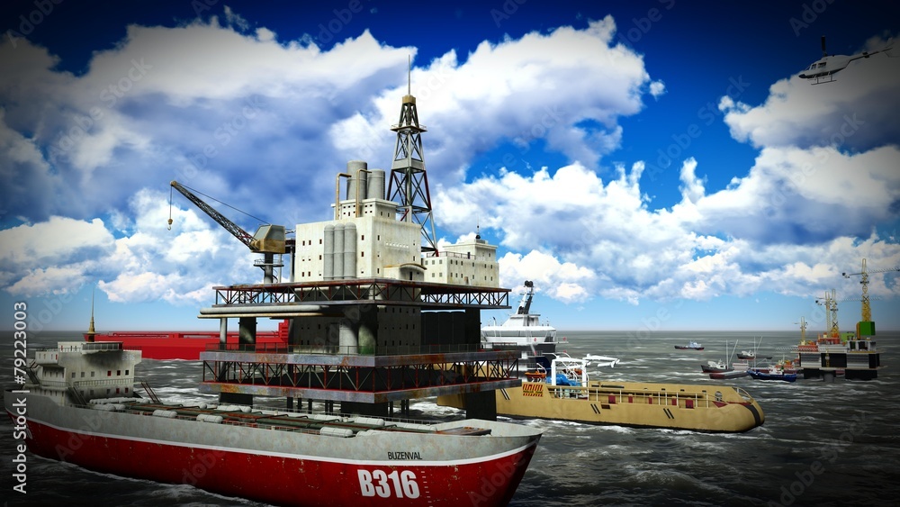 Fototapeta premium Oil rig platform
