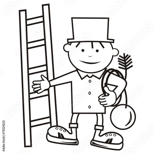 chimney sweep, coloring book