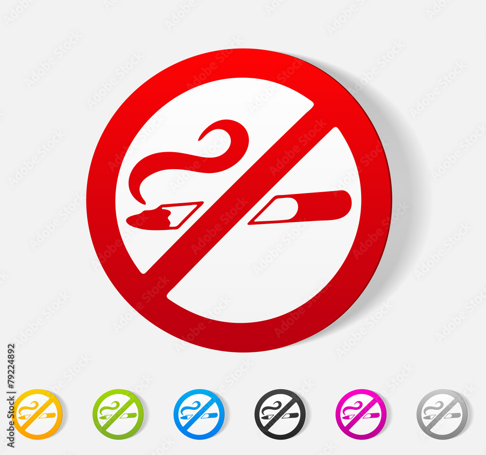 realistic design element. no smoking realistic design element. no smoking