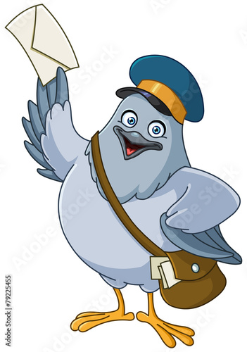Carrier pigeon cartoon