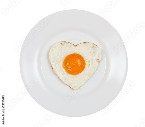 Fried eggs in ideal heart