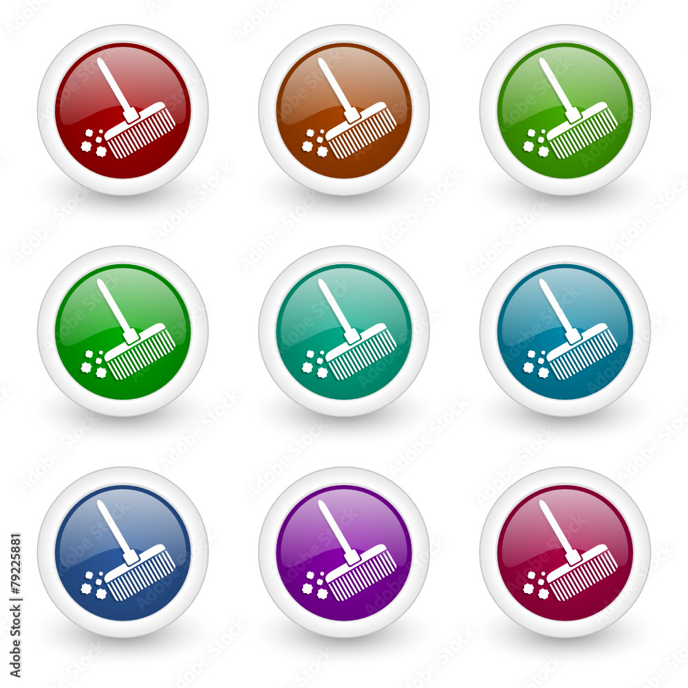 broom vector icon set broom vector icon set