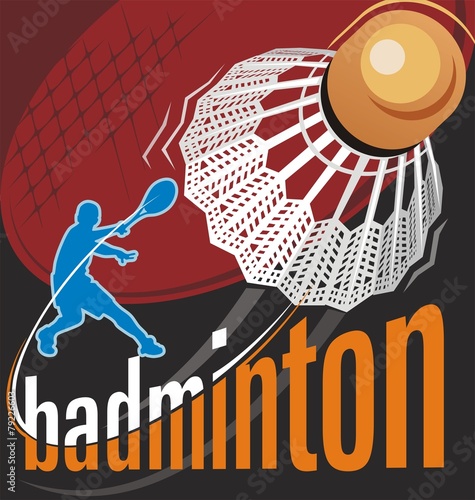 badminton poster vector