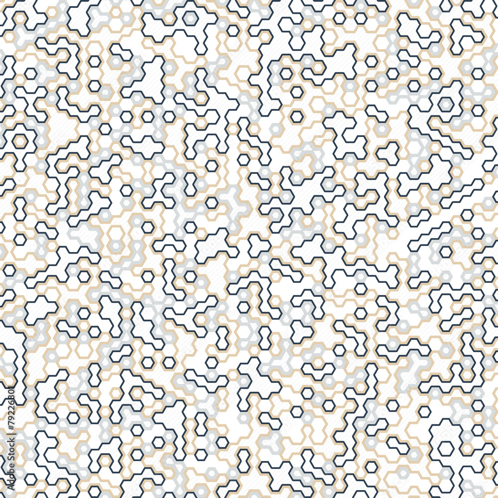 Vector digital background of hexagons