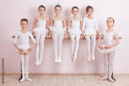 Group of six little ballerinas