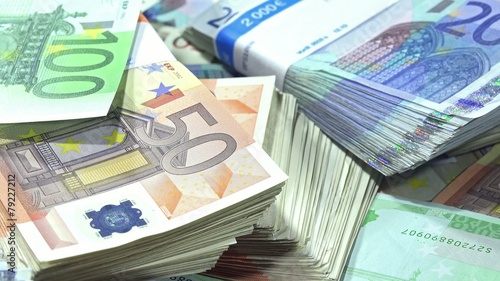European Banknotes (dolly shot)
