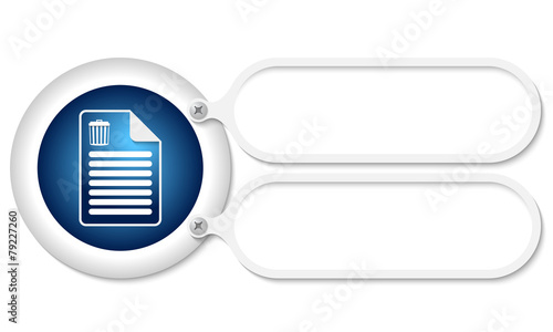 white frames and document icon and trashcan