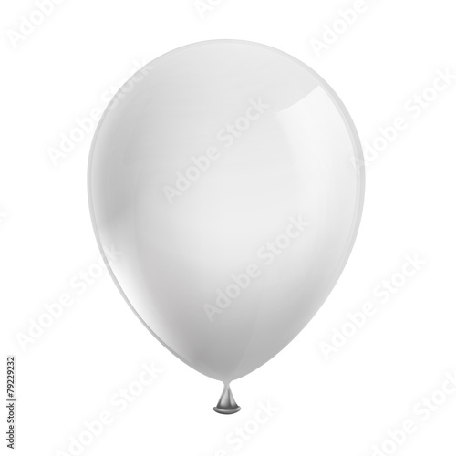 white balloon isolated on white background