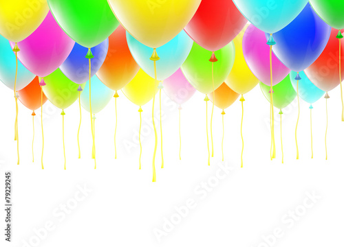 set of colorful balloons