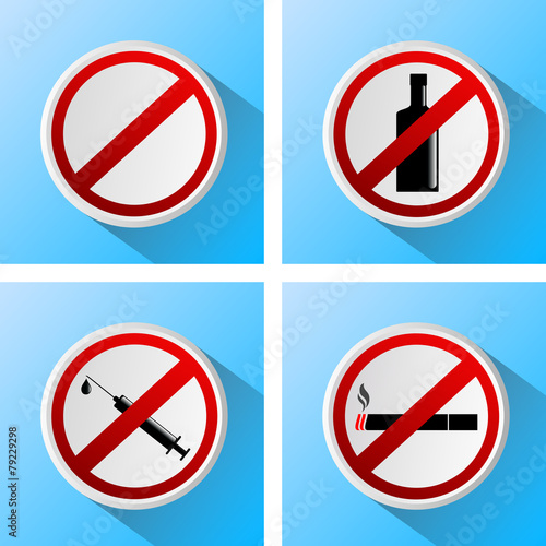 Free Download signs that prohibit bad habits - GFXLoad