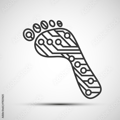 Vector icon footprint as a chip