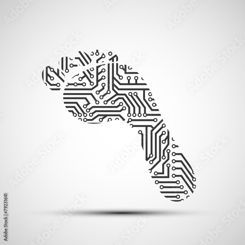 Vector icon footprint as a chip