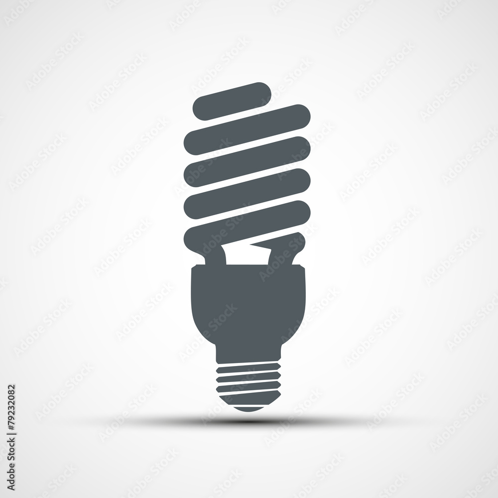 Energy saving light bulb icon vector Energy saving light bulb icon vector