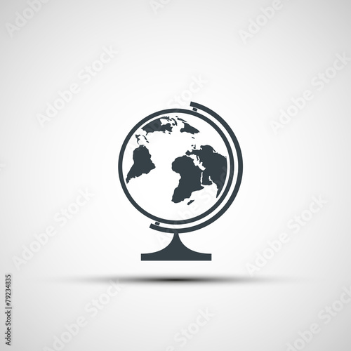 Vector icons of school globe