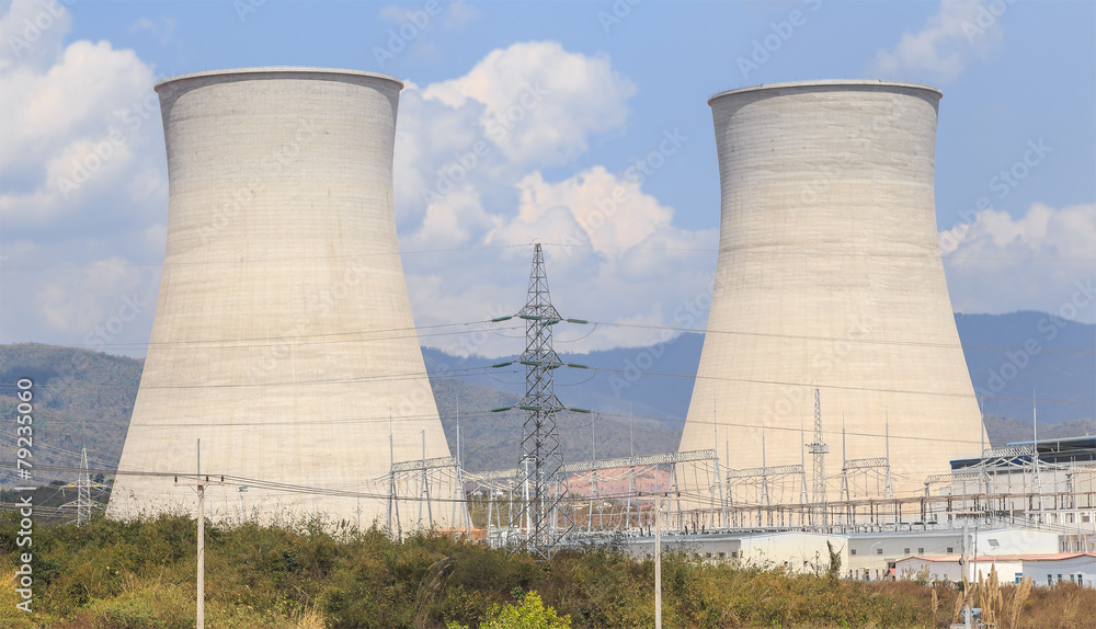 Cooling tower of nuclear plant in asia
