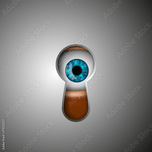 the human eye in the keyhole