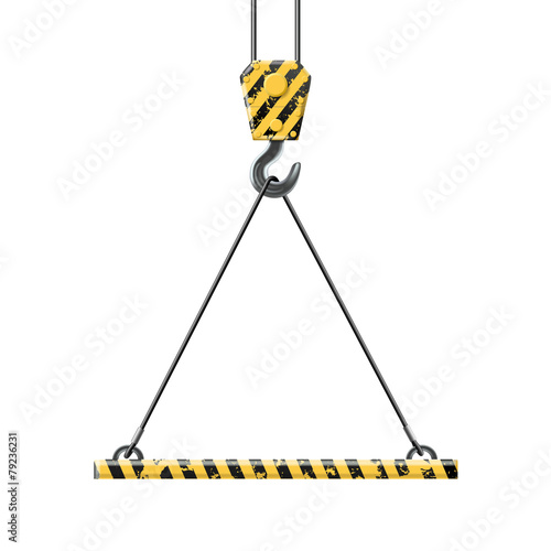 crane lifts the platform