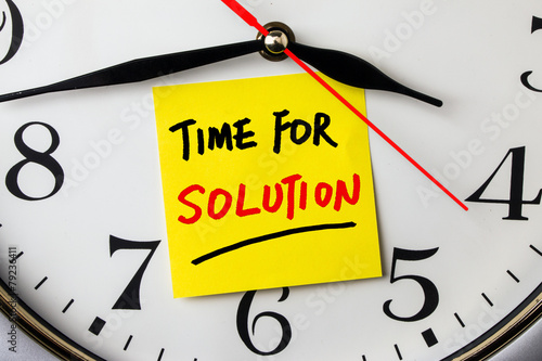 time for solution
