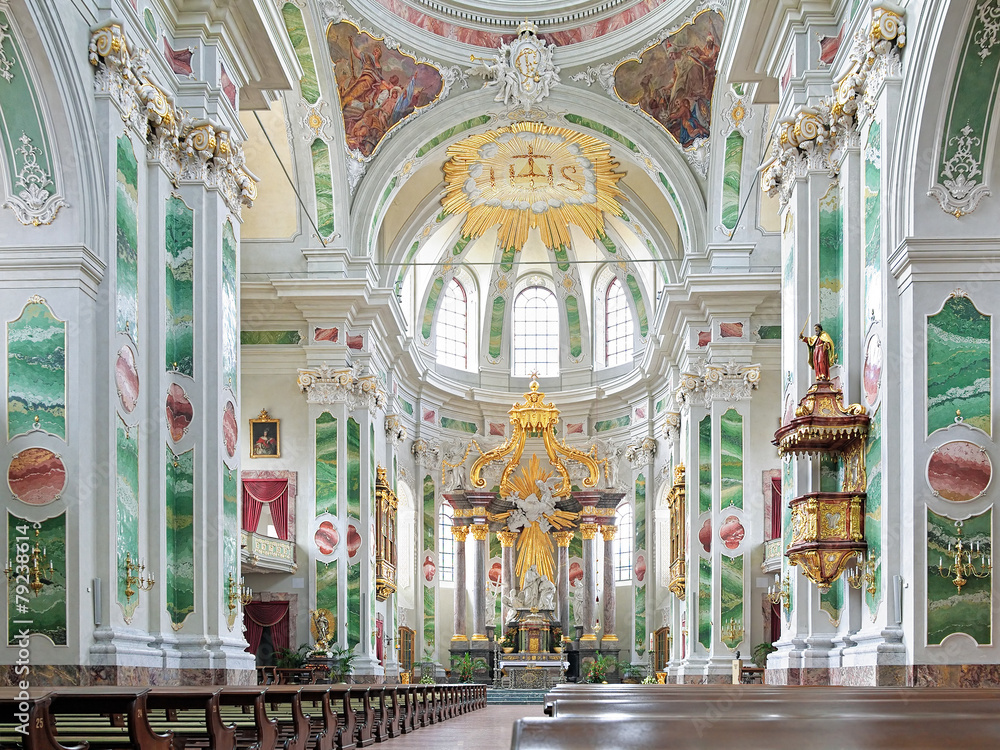 Interior of Mannheim Jesuit Church, Germany