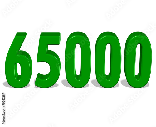 yeşil renkli 65000 sayısı