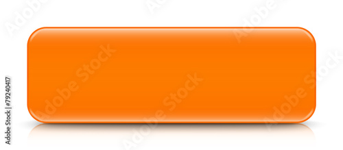 long orange button template with reflection