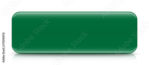 long green button template with reflection