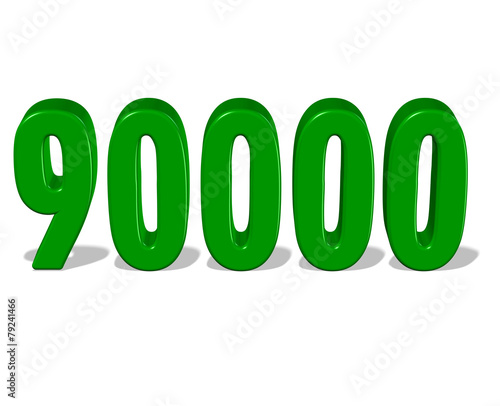 yeşil renkli 90000 sayısı