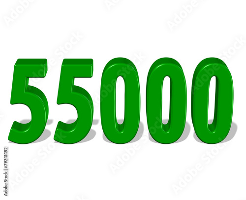 yeşil renkli 55000 sayısı