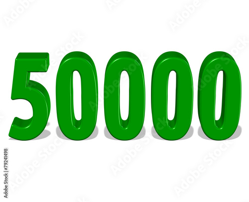 yeşil renkli 50000 sayısı