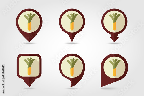 Leek mapping pins icons with long shadow Free Download Leek mapping pins icons with long shadow - GFXLoad