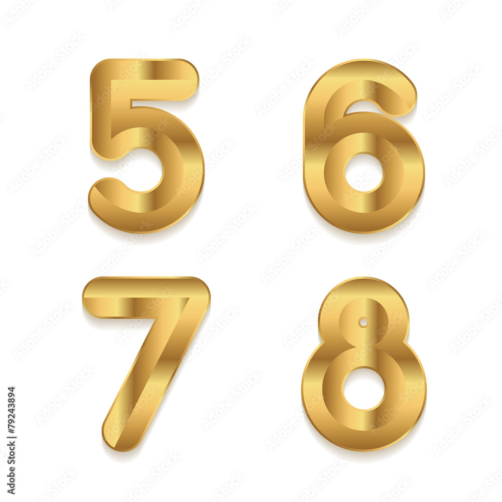Golden alphabet. Set of metallic 3d numbers. Golden alphabet. Set of metallic 3d numbers.