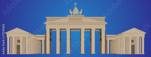 Brandenburg gate - Detailed Vector Illustration