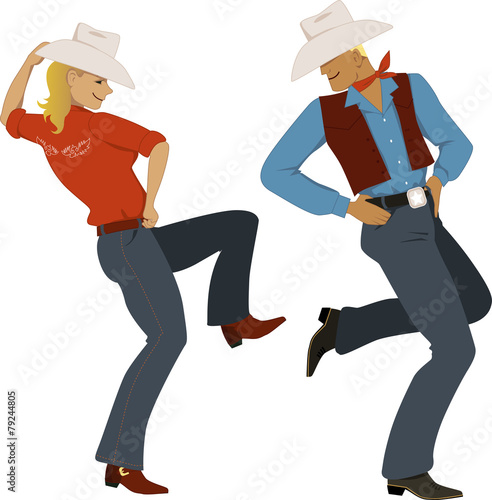 Couple dancing country-western