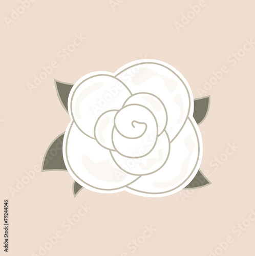 Beautiful vintage rose isolated on pale background