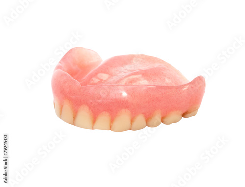 Denture isolated on the white background